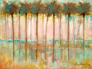 Palms at Dusk Oil Painting by Ruane Manning - Bestsellers