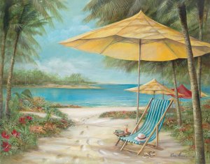 Relax in Paradise II by Ruane Manning Oil Painting