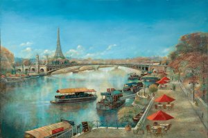 River Tranquility by Ruane Manning Oil Painting