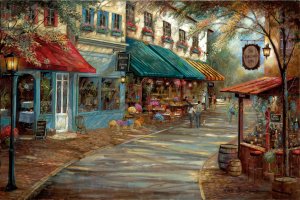 Romantic Interlude by Ruane Manning Oil Painting