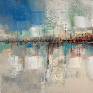 Shoreline Reflection I by Ruane Manning Oil Painting