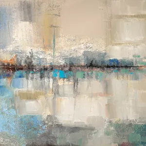 Shoreline Reflection II by Ruane Manning Oil Painting