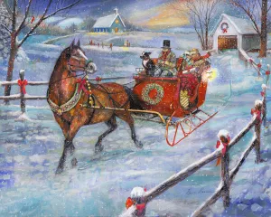 Sleigh Bells by Ruane Manning Oil Painting