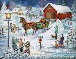 Sleigh Ride Oil Painting by Ruane Manning - Bestsellers