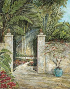 Tranquil Garden I by Ruane Manning Oil Painting
