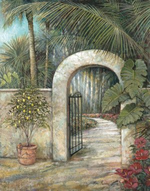 Tranquil Garden II by Ruane Manning Oil Painting