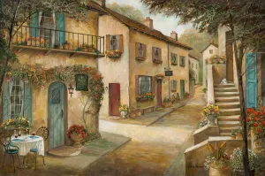 Village Charm & Serenity by Ruane Manning Oil Painting