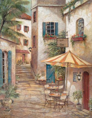 Vino Y Tapas by Ruane Manning Oil Painting