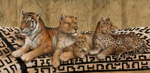 Wildlife Tapestry by Ruane Manning Oil Painting