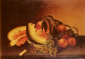 Still Life With Watermelon by Rubens Peale - Oil Painting Reproduction