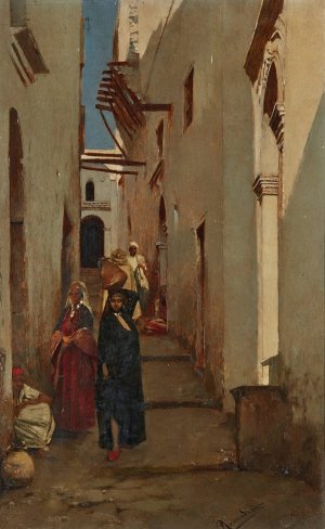 The Side Streets by Rubens Santoro Oil Painting