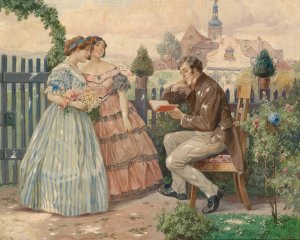 Der Vorleser by Rudolf Alfred Hoger Oil Painting