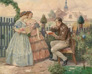 Der Vorleser Oil painting by Rudolf Alfred Hoger