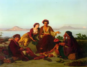 Graziella by Rudolf August Wilhelm Lehmann Oil Painting