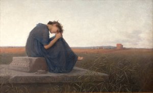 Campagna Di Roma. Grabmal Der Caecilia Metella by Rudolf Bacher Oil Painting
