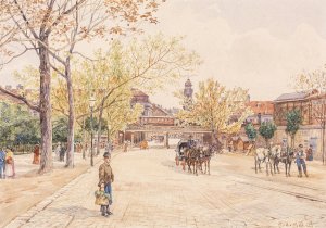 Brucke der Verbindungsbahn mit dem Invalidenhaus by Rudolf Bernt Oil Painting