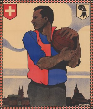Footballclub Basel by Rudolf Durrwang Oil Painting