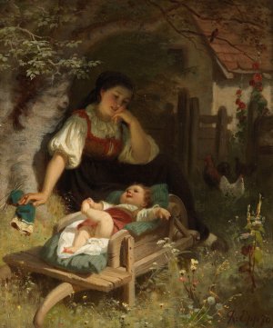 Muttergluck by Rudolf Epp Oil Painting