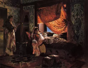 A Moorish Interior by Rudolph Ernst - Oil Painting Reproduction