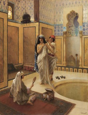 After The Bath by Rudolf Ernst Oil Painting