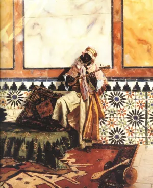 Gnaoua in a North African Interior Oil painting by Rudolph Ernst