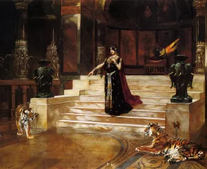 Salome and the Tigers painting by Rudolph Ernst