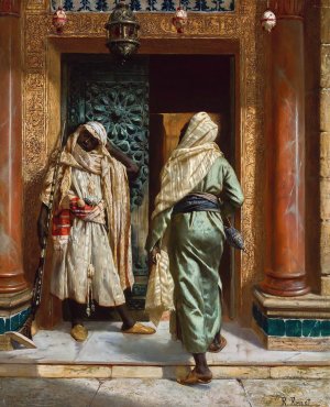 The Dozing Guard by Rudolf Ernst Oil Painting
