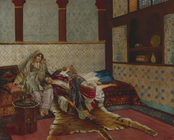 The Forgotten Tune by Rudolf Ernst - Hand-Painted Oil Painting Reproduction