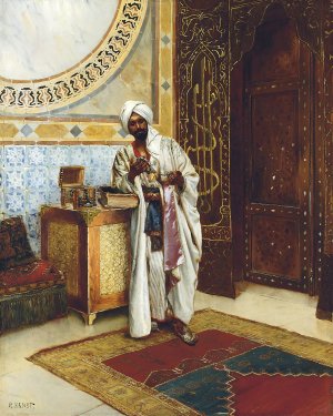 The jewellery box by Rudolf Ernst Oil Painting