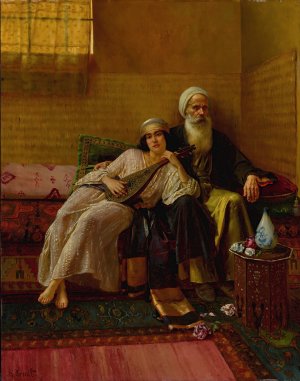 The Musician by Rudolf Ernst Oil Painting