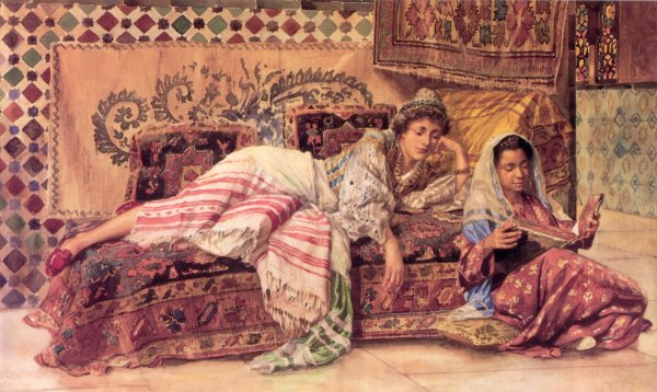 The Reader by Rudolph Ernst - Hand-Painted Oil Painting Reproduction