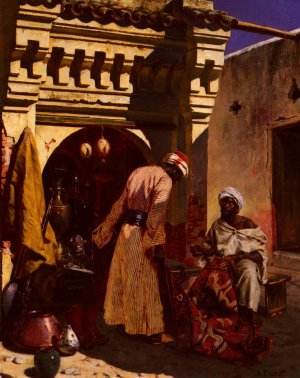 The Rug Merchant by Rudolph Ernst Oil Painting