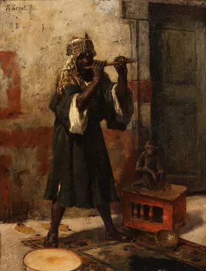 The Snake Charmer by Rudolf Ernst Oil Painting