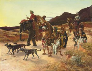 The Tiger Hunt by Rudolf Ernst Oil Painting