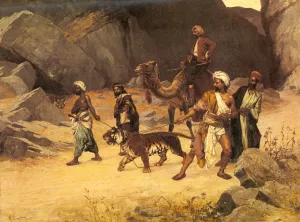 The Tiger Hunt painting by Rudolph Ernst