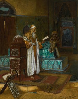The Tomb Of Sultan Mehmet I by Rudolf Ernst Oil Painting