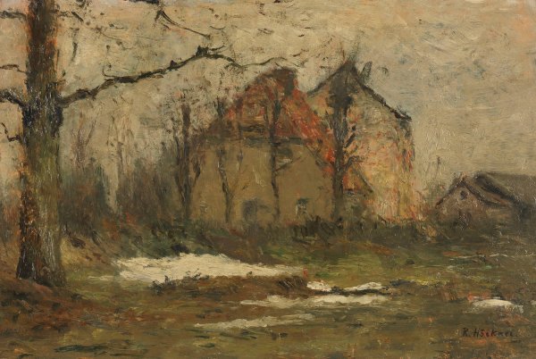 Main Product Photo of Der letzte Schnee  Painting by Rudolf Hockner