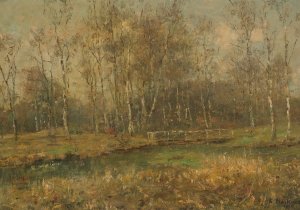 Vorfruhling im Park by Rudolf Hockner Oil Painting
