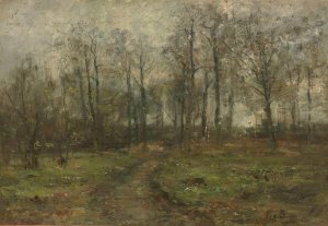 Weg im GehOlz by Rudolf Hockner Oil Painting