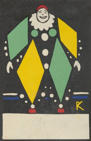 Clown by Rudolf Kalvach Oil Painting