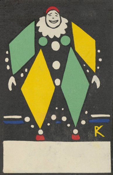 Clown  by Rudolf Kalvach - Hand-Painted Oil Painting Reproduction