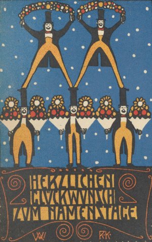 Congratulations on Your Name Day by Rudolf Kalvach Oil Painting