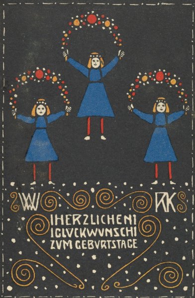 Happy Birthday  by Rudolf Kalvach - Hand-Painted Oil Painting Reproduction