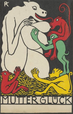 Joys of Motherhood Oil painting by Rudolf Kalvach