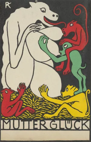 Joys of Motherhood by Rudolf Kalvach Oil Painting
