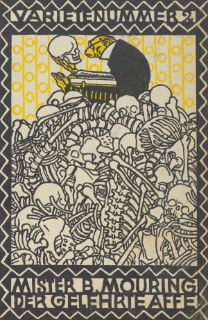 Mister B. Mouring, The Learned Monkey by Rudolf Kalvach Oil Painting