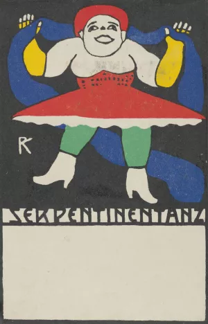 Serpentine Dance by Rudolf Kalvach Oil Painting