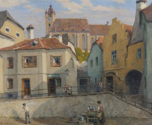 Krems by Rudolf Kierner Oil Painting