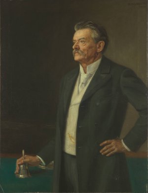 Der Reichstagsprasident Dr. Theodor Kathrein by Rudolf Konopa Oil Painting