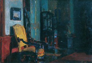 Interieur by Rudolf Konopa Oil Painting